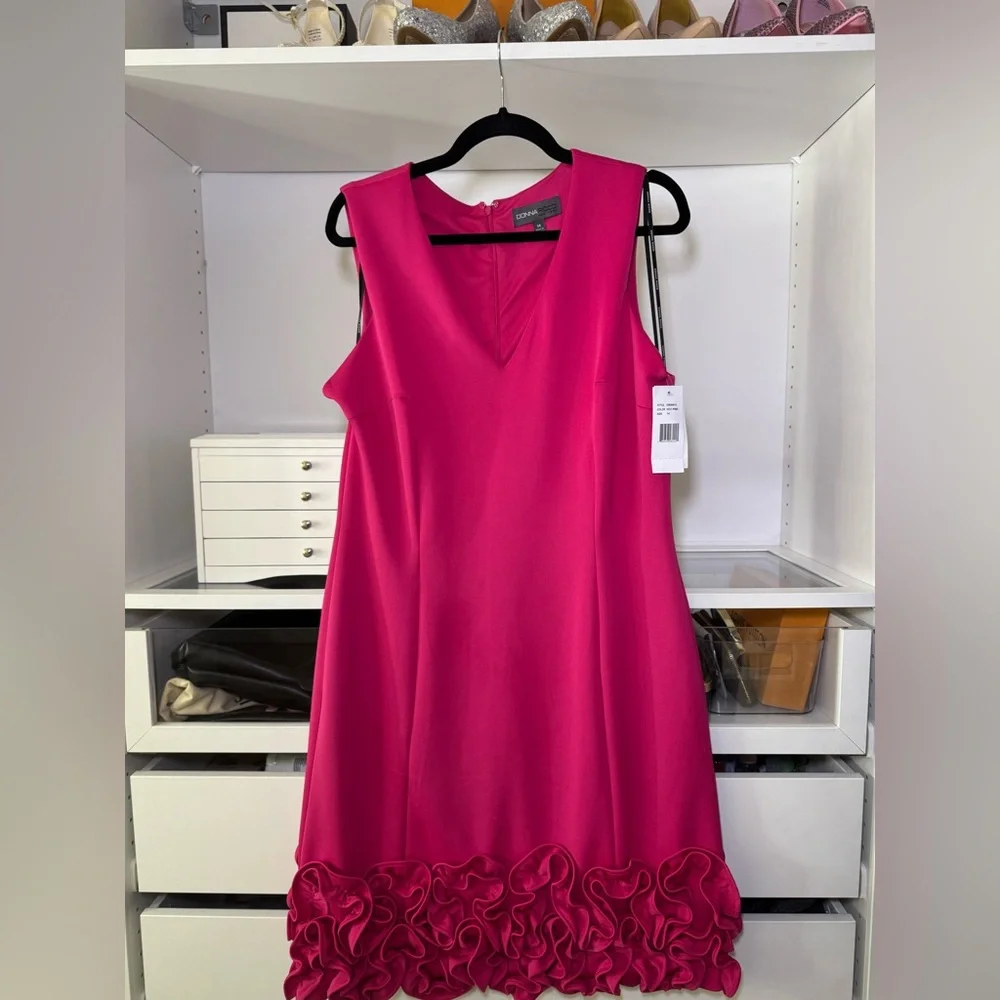 Donna Ricco Ruffle-Hem Sheath Dress - Picture 3 of 7